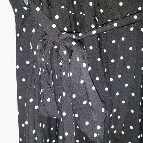 Old Navy Polka Dot Woven Wrap Dress-Size XS-Flutter Sleeve-V-Neck-Unlined - Picture 5 of 9